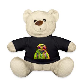 Grenouille avec lunettes de soleil Grenouilles fraîches colorées - Nounours - noir - Devant