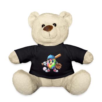 Conception de baseball d’oeuf de Pâques pour les fans de baseball - Nounours - noir - Devant