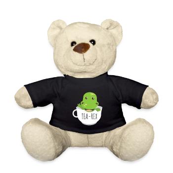 Dinosaurier Tea Rex in der Teetasse - Geschenkidee - Teddy - Schwarz - Vorne
