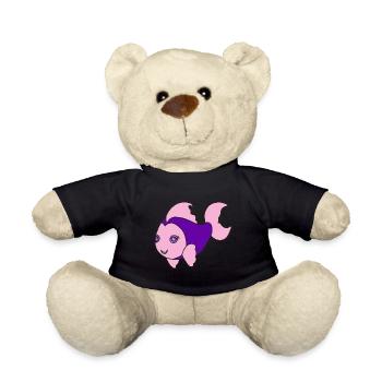 Kleiner süßer Fisch - Teddy - Schwarz - Vorne