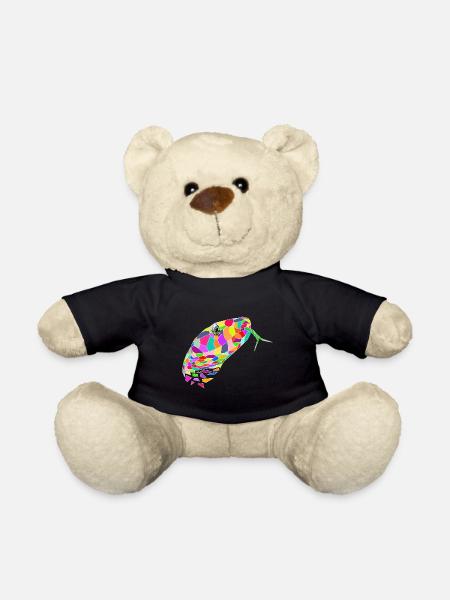 Schlange farbig - Teddy - Schwarz
