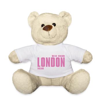 Pinkes Londoner Wortzeichen - Teddy - Hellgrün - Vorne