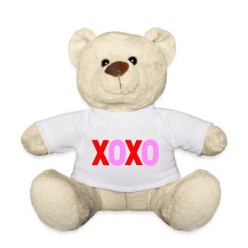 XOXO Love Valentine Text Design - Teddy Bear - light green - Front