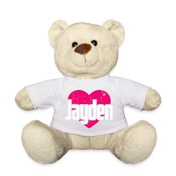 I Love Jayden Pink Heart I Love Jayden - Teddy Bear - light green - Front