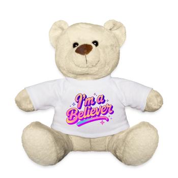 Je suis un croyant Foi Disco Party Design - Nounours - vert clair - Devant