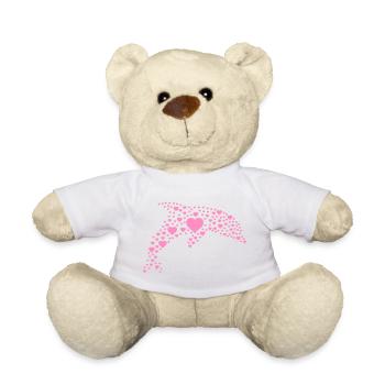 Delfin mit kleinen Herzen - Teddy - Hellgrün - Vorne