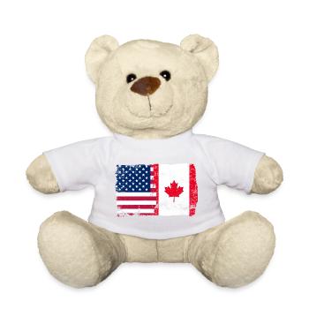 Stars and Maple Banner - Teddy Bear - light green - Front