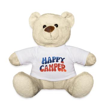 Happy Camper: Bunte Doodle Illustration - Teddy - Hellgrün - Vorne