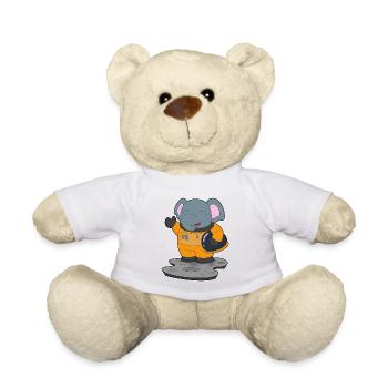 Elephant Astronaut Space - Teddy Bear - light green - Front