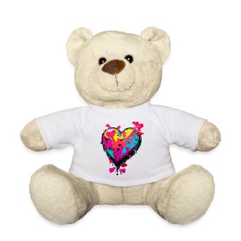 Heart Art - Teddy Bear - light green - Front