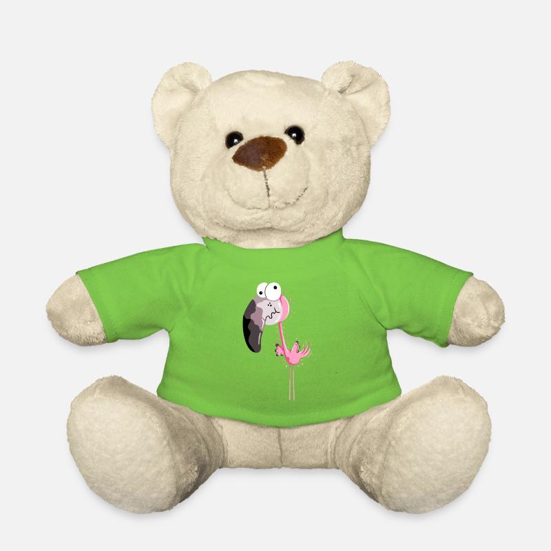 Flamant rose drôle - Comique - cadeau - Nounours - vert clair