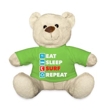 Manger, dormir, surfer, répéter - Nounours - vert clair - Devant