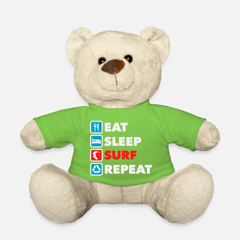 Manger, dormir, surfer, répéter - Nounours - vert clair