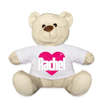 I Love Rachel Pink Heart I Love Rachel - Teddy Bear - light green - Front