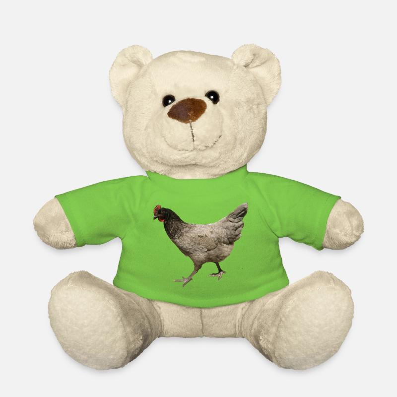graues Huhn - Teddy - Hellgrün
