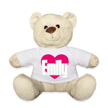 I Love Emily Pinkes Herz Ich liebe Emily - Teddy - Hellgrün - Vorne