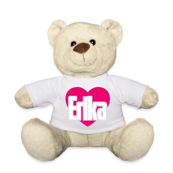 J’aime Erika Coeur Rose J’aime Erika - Nounours - vert clair - Devant