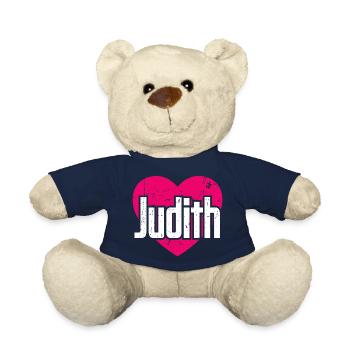 I Love Judith Pinkes Herz Ich liebe Judith - Teddy - French Navy - Vorne