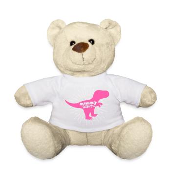 Mommysaurier T-Rex Mama Dinosaurier-Silhouette - Teddy - Hellgrün - Vorne