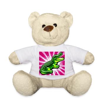 crocodile - Teddy Bear - light green - Front