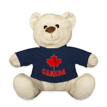 Canada / Cadeau / Feuille d’érable / Idée cadeau - Nounours - bleu marine - Devant