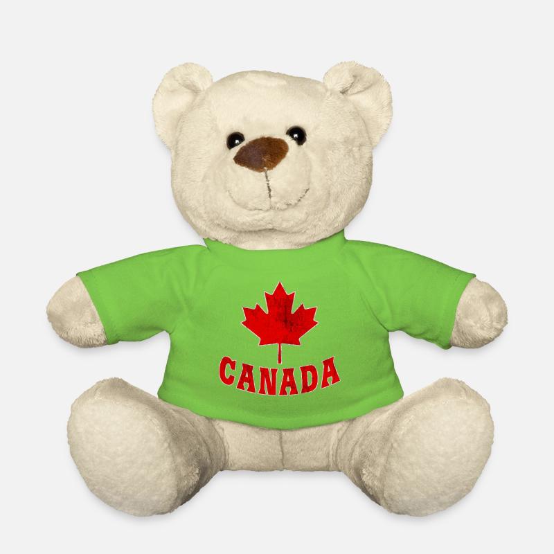 Canada / Cadeau / Feuille d’érable / Idée cadeau - Nounours - vert clair