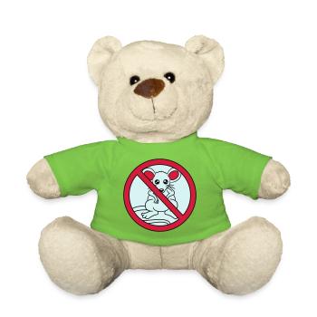 forbidden sign crossed out no mouse suess n - Teddy Bear - light green - Front
