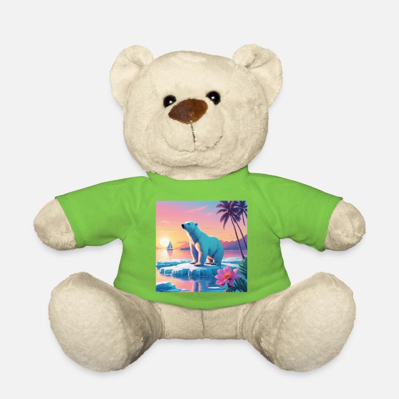 Eisbär im Urlaub - Teddy - Hellgrün