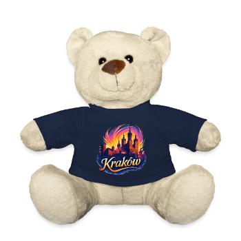 Krakau Kraków Stadt Polen Geschenk - Teddy - French Navy - Vorne