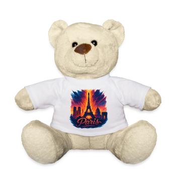Paris Capital France Silhouette Gift - Teddy Bear - light green - Front