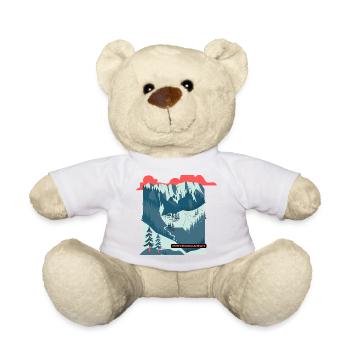 Illustration du paysage de la montagne Piste Rush - Nounours - vert clair - Devant