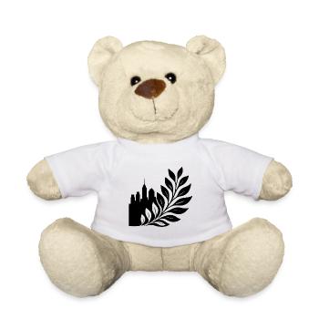 City Forest Skyline Leaf Design - Teddy Bear - light green - Front