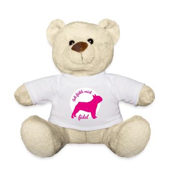 Pug fidel circle dogs humor office life animal love - Teddy Bear - light green - Front