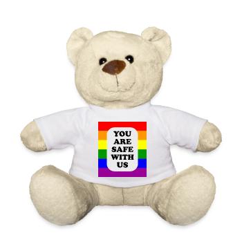 LGBT-Safe-Space-Regenbogenflagge - Teddy - Hellgrün - Vorne