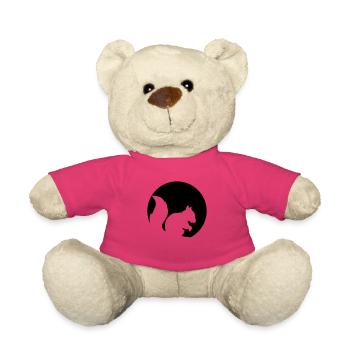 cercle rond logo silhouette noir eichhoernchen n - Nounours - rose - Devant