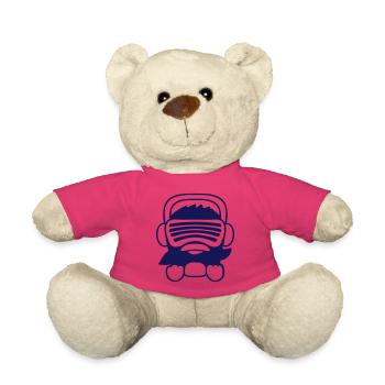 Pinguin Party Musik DJ Sonnenbrille Kopfhörer Cool - Teddy - Pink - Vorne