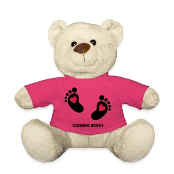 Baby - coming soon - 2c - Teddy Bear - pink - Front