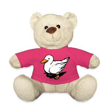 Canard Cool - Canard de Baignade - Oiseau - Canard Grinçant - Nounours - rose - Devant