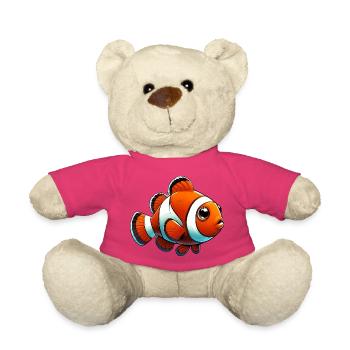 Poisson-clown - Nounours - rose - Devant