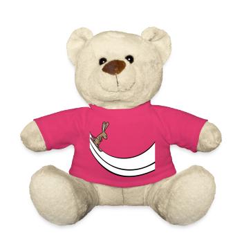 Bunny Ski Bunny Ski Jumping Ramp Skiing Snow - Teddy Bear - pink - Front