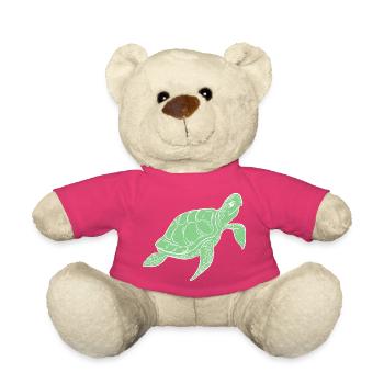 Green Sea Turtle Ocean Illustration - Teddy - Pink - Vorne