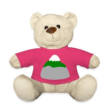 Minimalist Mountain Landscape Design - Teddy Bear - pink - Front
