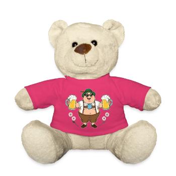 Bayerischer Bierfreund München Krügen Lederhose  - Teddy - Pink - Vorne