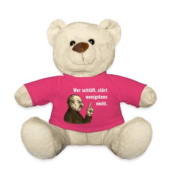 Strenger Blick – Fingerzeig mit Humor - Teddy - Pink - Vorne