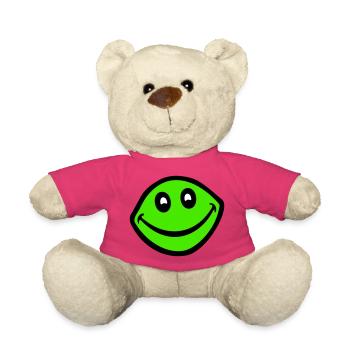 grenouille crapaud sourire drôle bande dessinée heureux cool - Nounours - rose - Devant