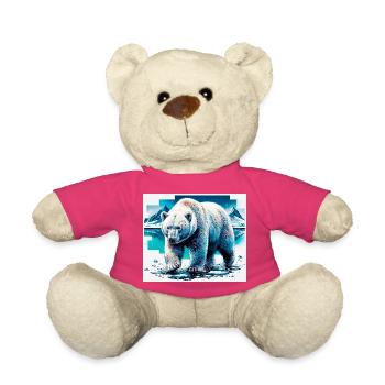 ours blanc - Nounours - rose - Devant