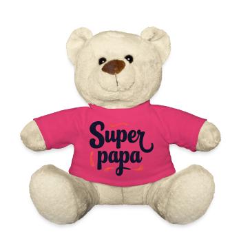 Super papa script couture - Nounours - rose - Devant