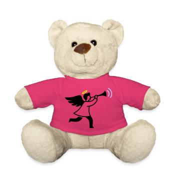 Engel mit Trompete - Teddy - Pink - Vorne
