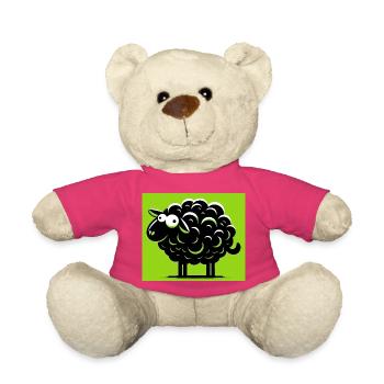 Mouton noir - Nounours - rose - Devant