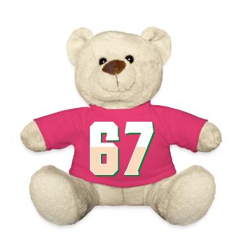 6 7 – Trendiges, minimalistisches Textdesign, - Teddy - Pink - Vorne